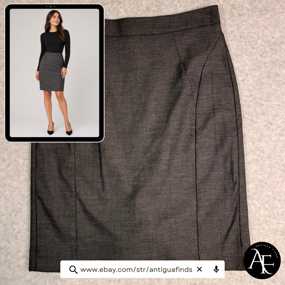 Ann Taylor Petite Pencil‎ Skirt Size 6P Tailored Career Workwear Lined Back Vent